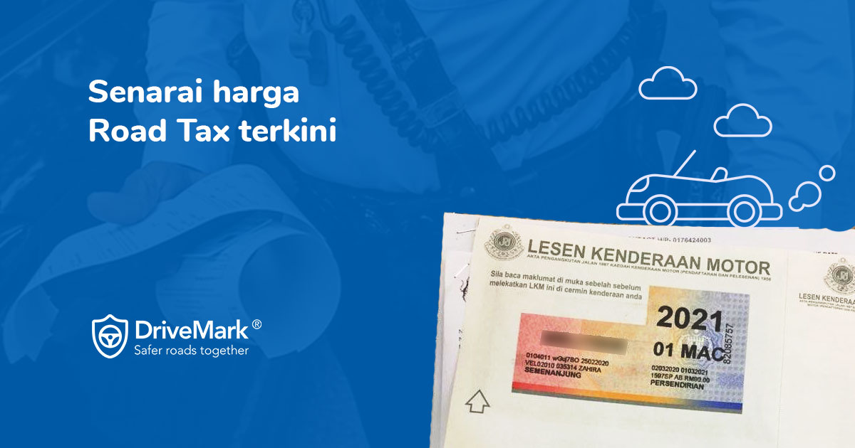 Harga roadtax kereta 2021